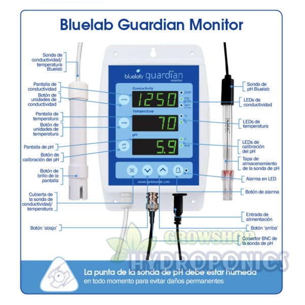 Monitor Guardian (PH, EC Y ºC) BLUELAB